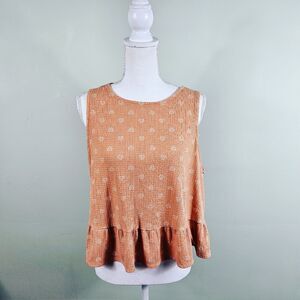 Torrid High Neck Ruffle Crop Top - Tan 0 (Large)